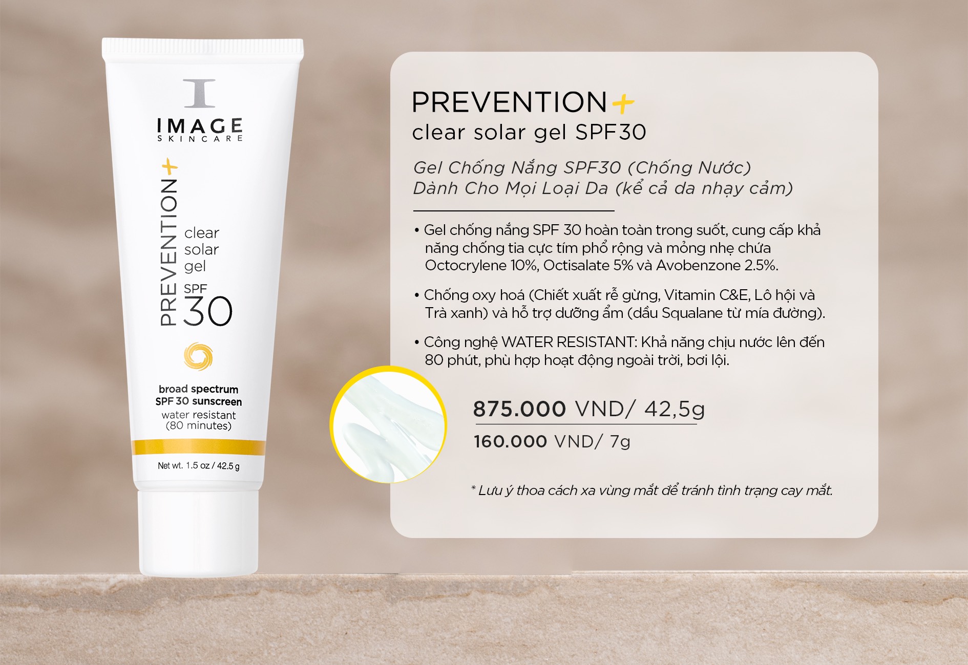Mô tả Kem Chống Nắng Chống Trôi-Thấm Nước Dành Cho Mọi Loại Da IMAGE Skincare PREVENTION+ Solar Clear Gel SPF30 (7g) - 1