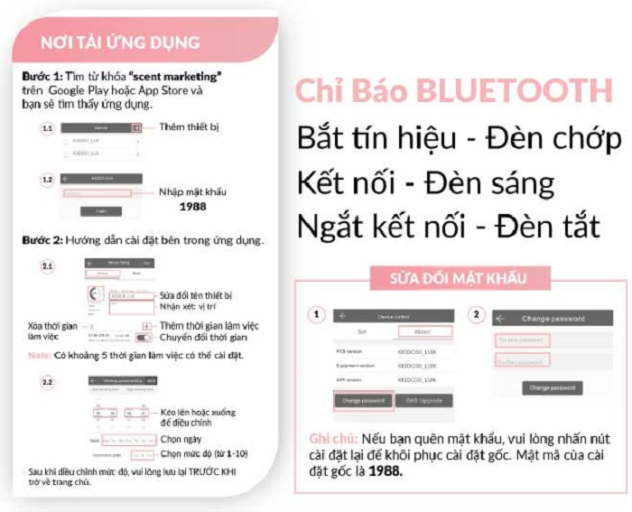 Mô tả Máy khuếch tán tinh dầu Kodo 100 dành cho phòng khách, phòng ngủ, cửa hàng, showroom 100m2, dung tích: 250ml - 2