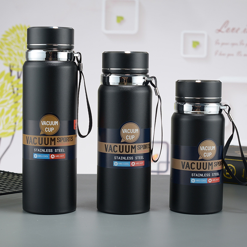 Mô tả Bộ Bình Nước Giữ Nhiệt Cute 600ml - 1000ml Inox 316 Nóng Lạnh 6 - 12 Tiếng Có Dây Đeo và  Lưới Lọc Trà Không Hiện Nhiệt - 2
