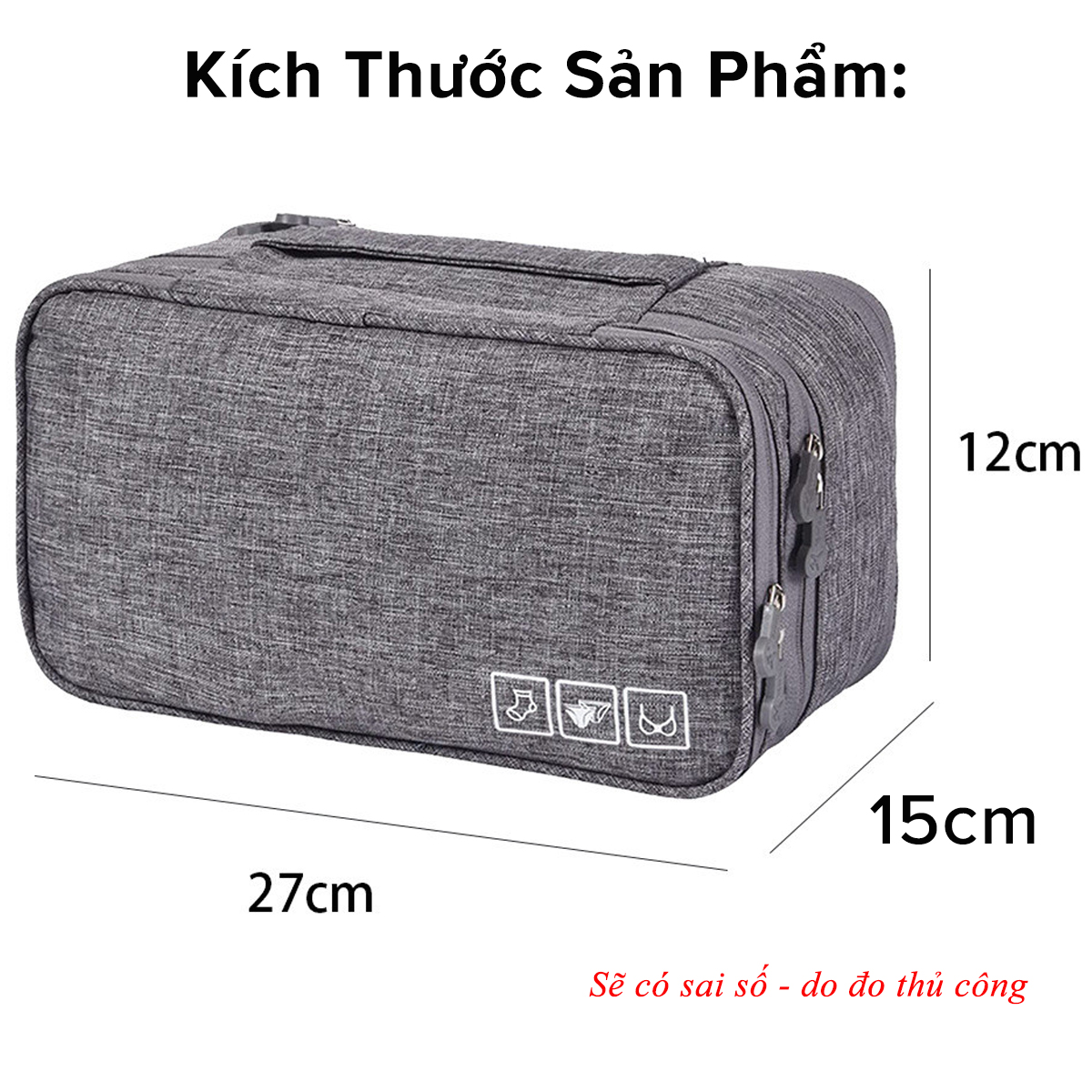 Mô tả Túi Đựng Đồ Lót, Áo Ngực, Mỹ Phẩm Tất Chống Thấm Nước Tiện Lợi Khi Đi Du Lịch Nhiều Ngăn Chọn Màu Chính Hãng Amalife - 3