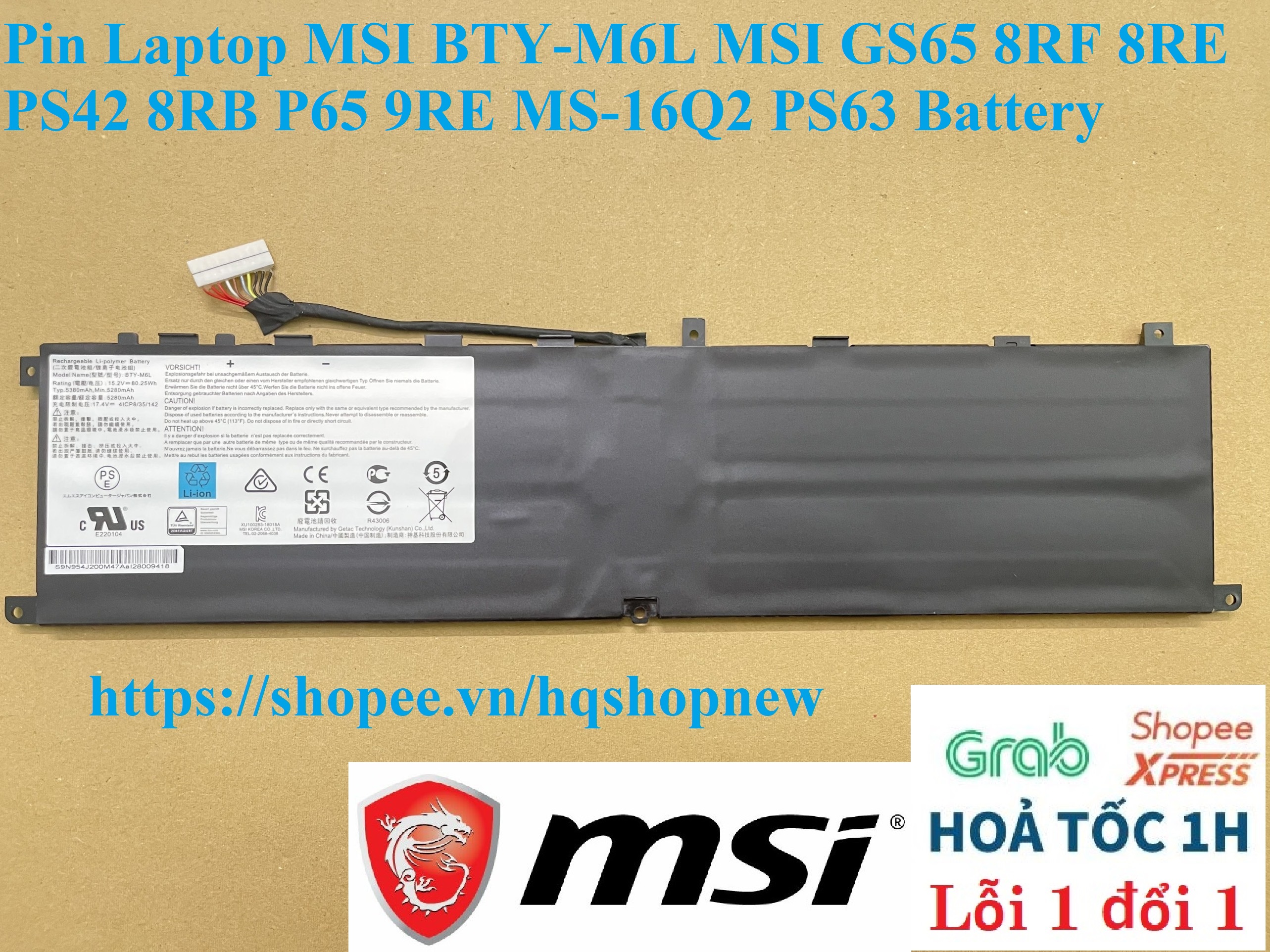 Amazon.com: Aowe BTY-M6L Battery Replacement for MSI GS65