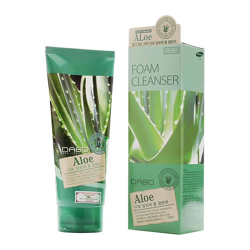 Mô tả Sữa rửa mặt tinh chất Lô hội DABO Aloe Foam Cleanser 180ml - 1
