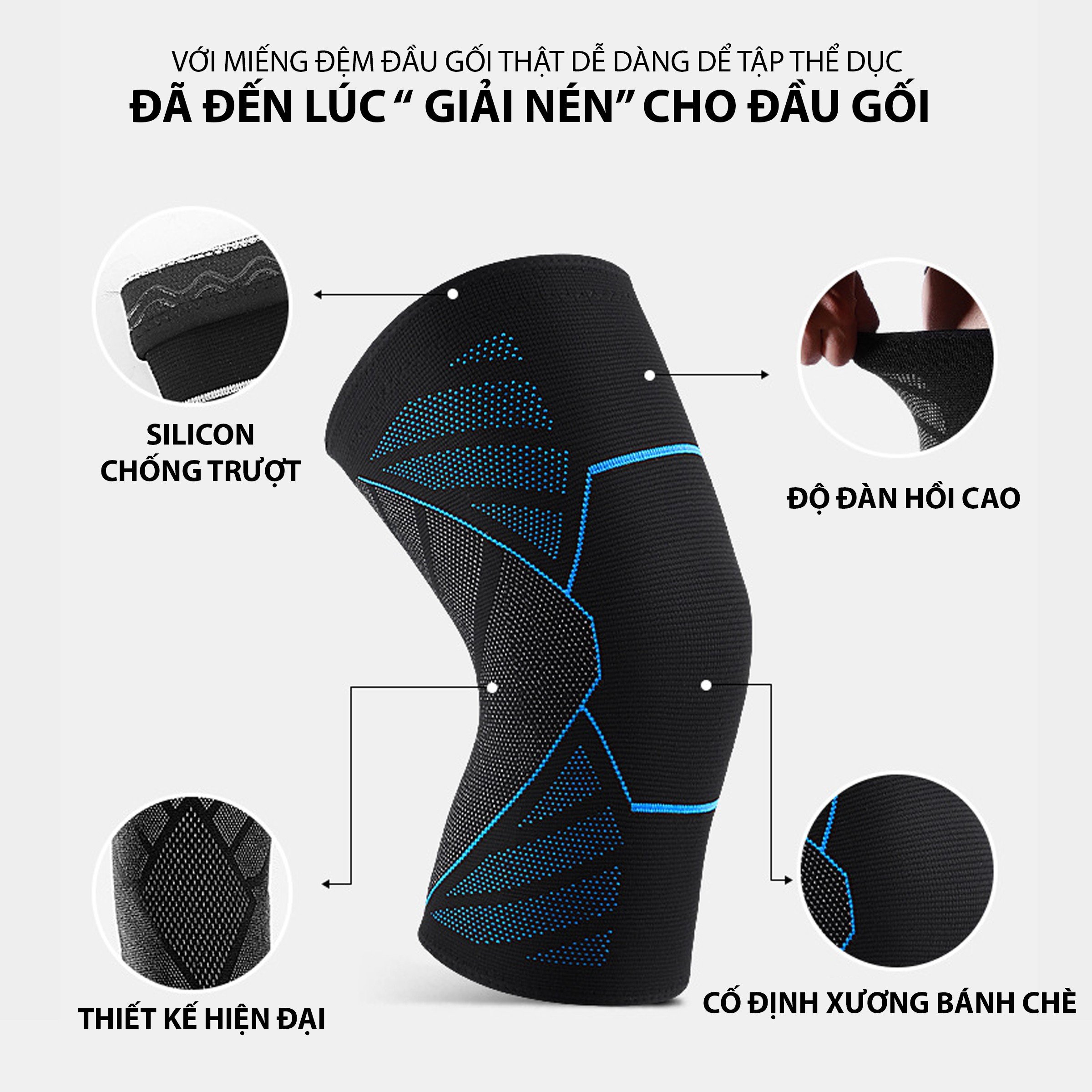 Mô tả Băng gối bóng đá, bóng chuyền vải dệt kim 3D thoáng khí Aolikes 7718 (1 chiếc) - 2