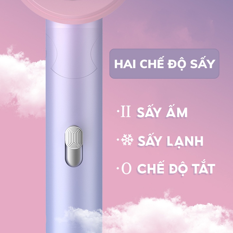 Mô tả Máy sấy tóc mini DELA HOKU gấp gọn tạo kiểu tóc chuyên nghiệp công suất lớn 1500w bảo hành 12 tháng - MST02 - 3