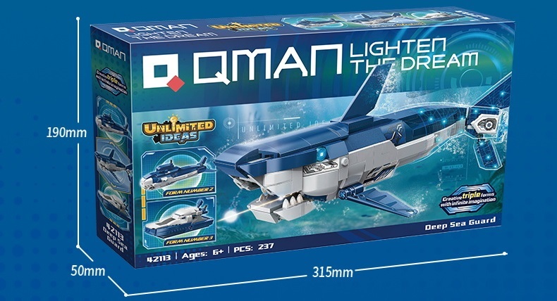 Mô tả Đồ chơi lắp ráp, xếp hình Qman 42113 - Bảo vệ biển sâu (237 mảnh ghép) - 3