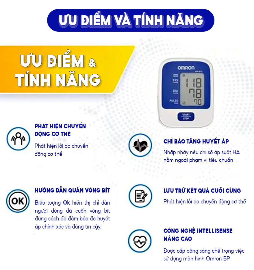Mô tả Máy đo huyết áp bắp tay tự động OMRON HEM 8712 - 01 bộ - 1