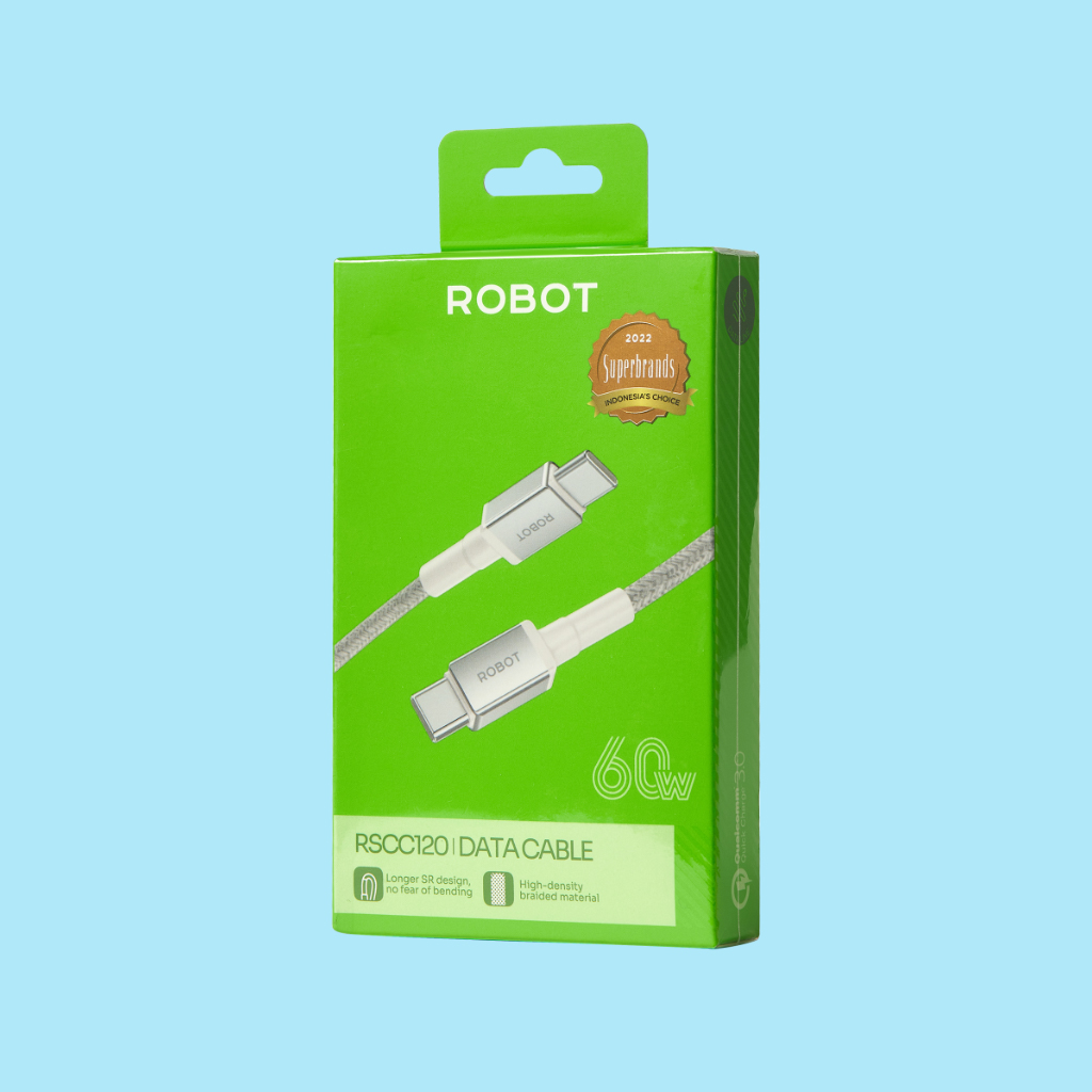 Mô tả Cáp Sạc Nhanh 60W ROBOT RSCC120 Type-C to Type-C Chất Liệu Dù Dài 1,2m - 8