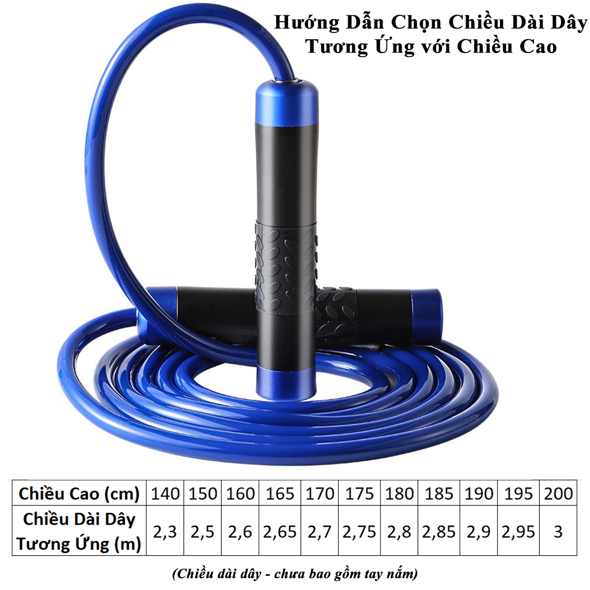 Mô tả Dây Nhảy Thể Lực Nặng 450g Cho Người Luyện Võ Thuật, Boxing, Muay Thái (Tặng Túi) AngTop1 Chọn Màu Chính Hãng Amalife - 9