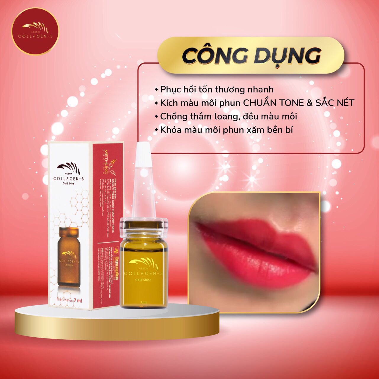 Tinh chất dưỡng kích màu môi Vieskin GoldShine