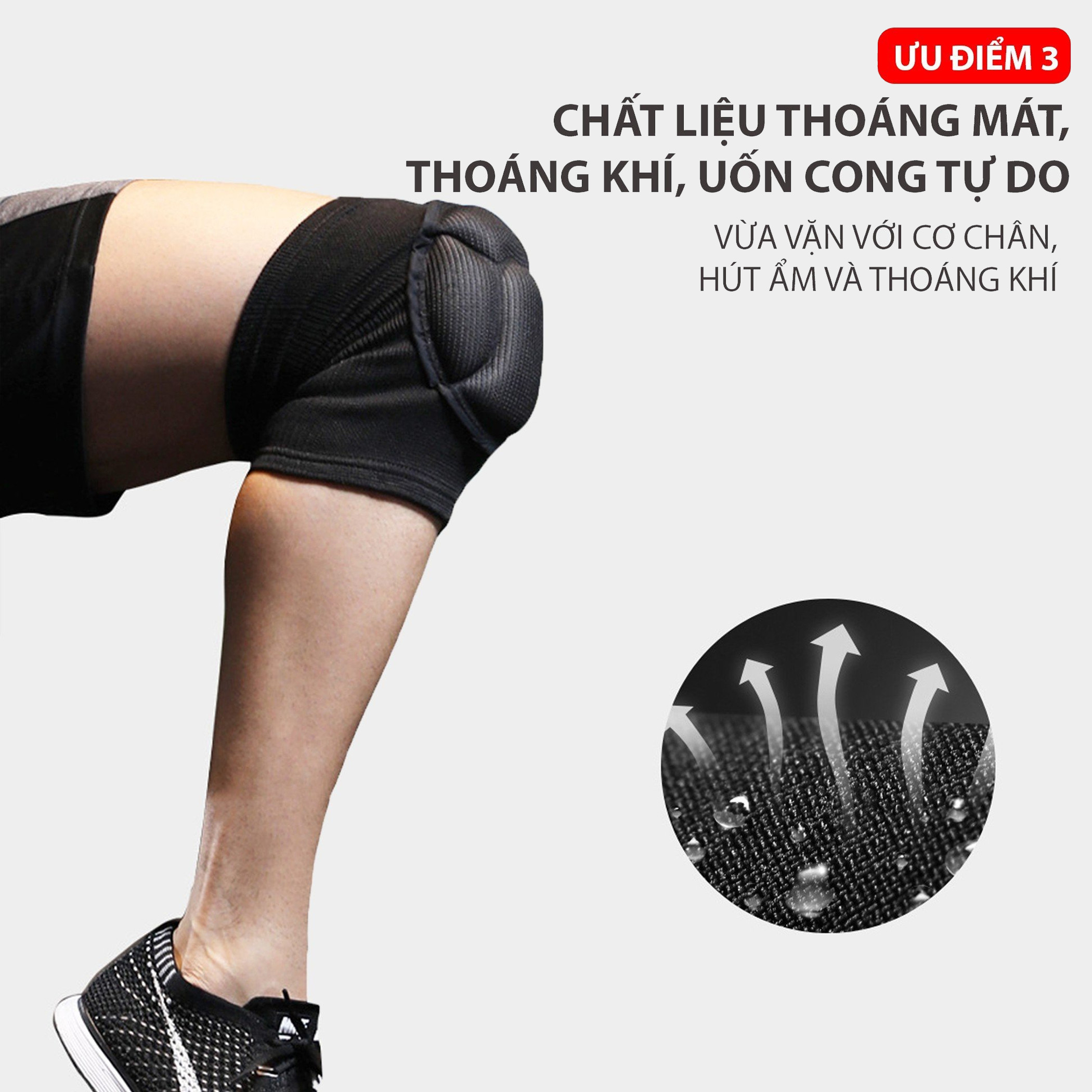 Mô tả Băng bảo vệ đầu gối thủ môn có đệm cao cấp YASU YS0217A (1 đôi) - 2