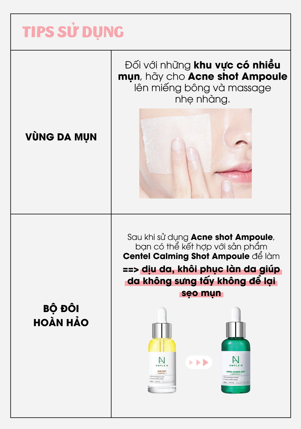 Mô tả Tinh Chất Dưỡng Da Mụn AMPLE:N Acne Shot Ampoule 30ml - 8