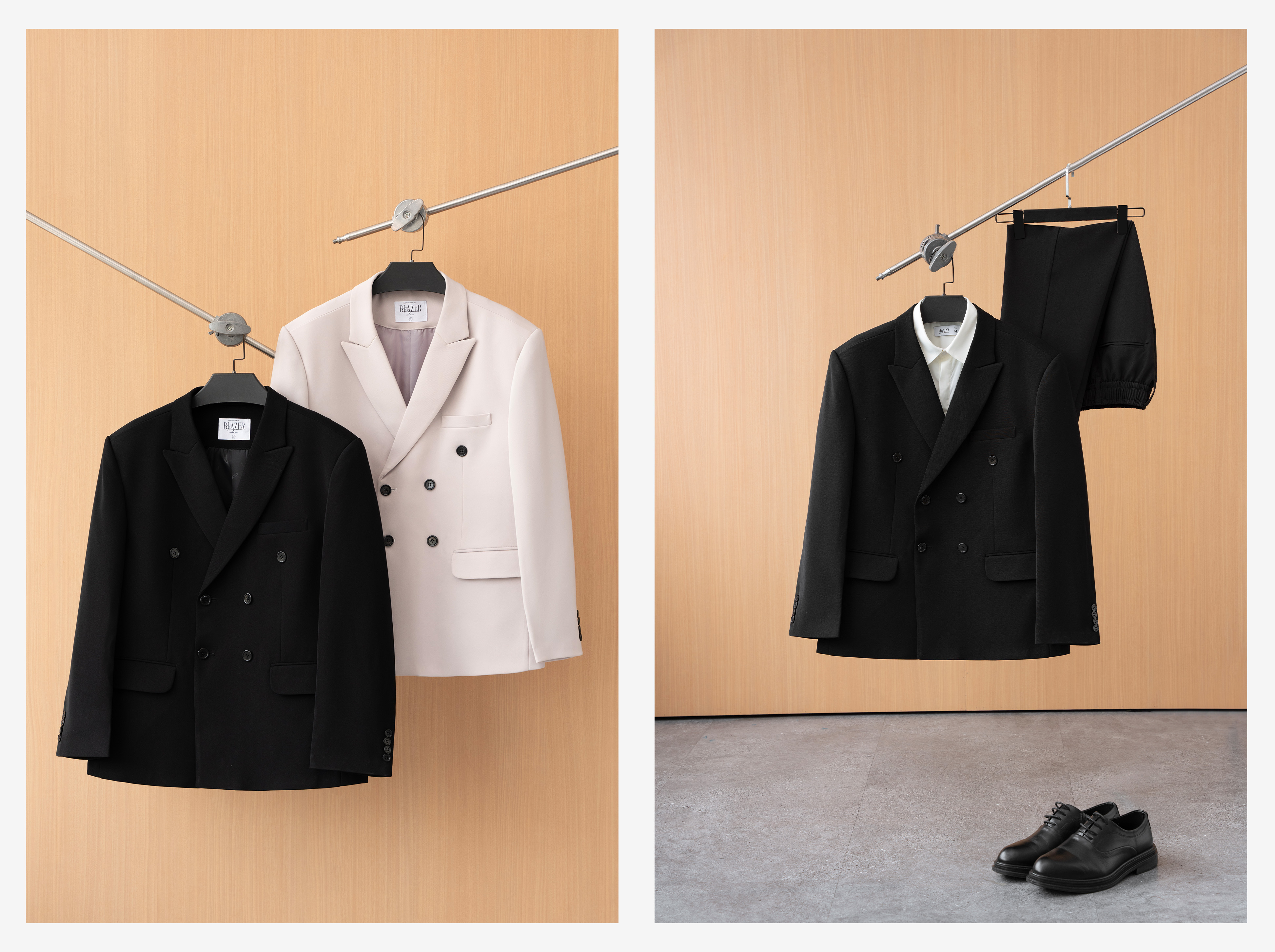 Mô tả Áo Blazer Nam 6 Nút có Đệm Vai Thương Hiệu JBAGY - 4 lớp chất lượng cao - JK0104 - 8