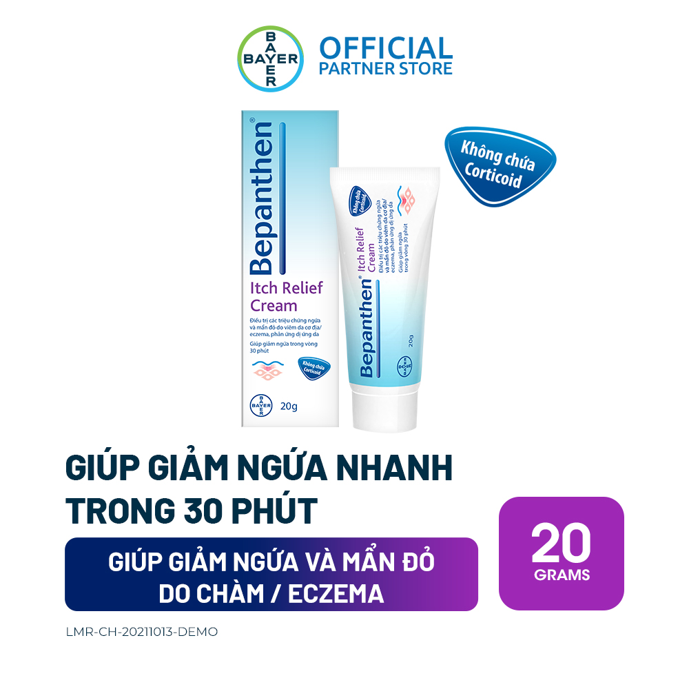 Mô tả Combo 3 Kem Giảm Ngứa BEPANTHEN Itch Relief Cream 20G x3 Giảm Ngứa Nhanh Trong 30 Phút - 1