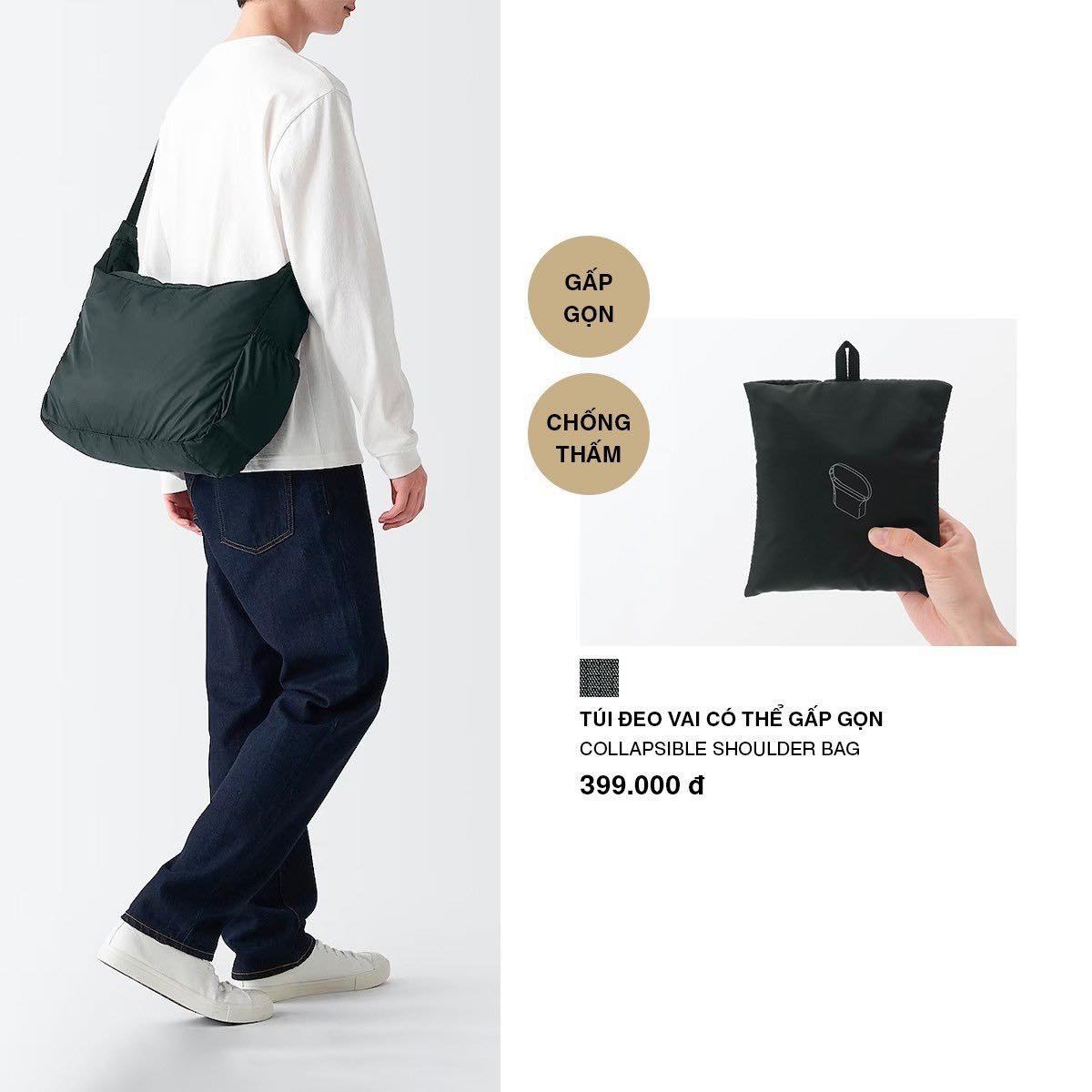Túi Đeo Vai Có Thể Gấp Gọn MUJI | Shopee Việt Nam