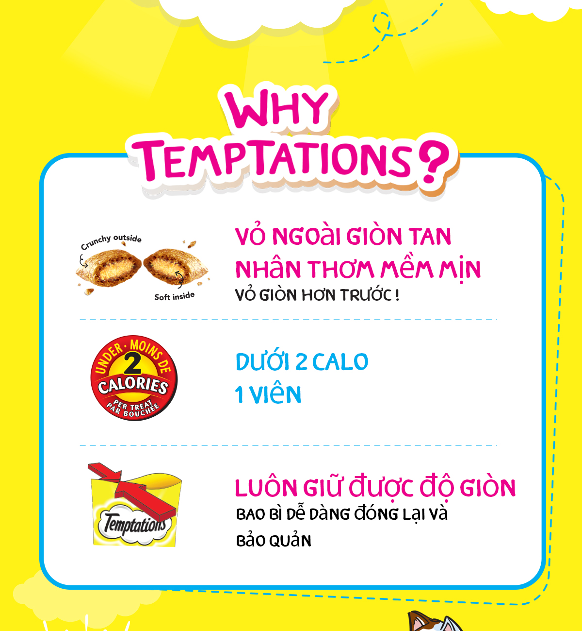 Mô tả Bánh thưởng cho mèo Temptations vị cá ngừ - 2