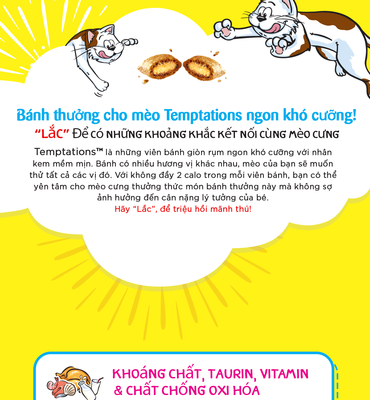 Mô tả Bánh thưởng cho mèo Temptations vị cá ngừ - 3