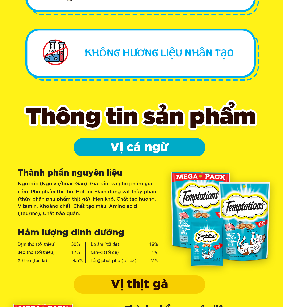 Mô tả Bánh thưởng cho mèo Temptations vị cá ngừ - 4