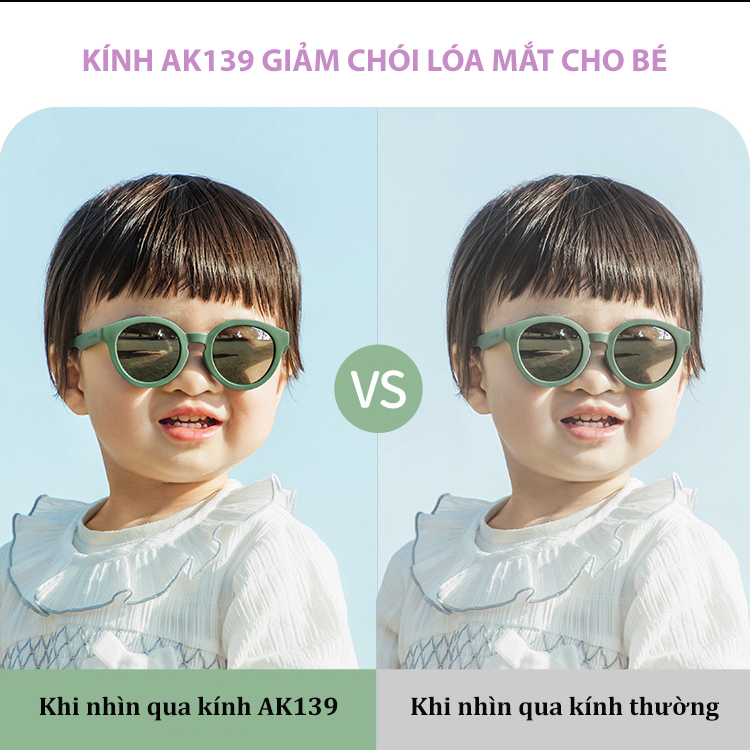 Mô tả Kính Mát Cho Bé Tròng Phân Cực Chống UV400 Gọng Tròn Dẻo Silicone Cao Cấp Thời Trang Bé Trai Bé Gái Từ 0-3 Tuổi AK139 - 12
