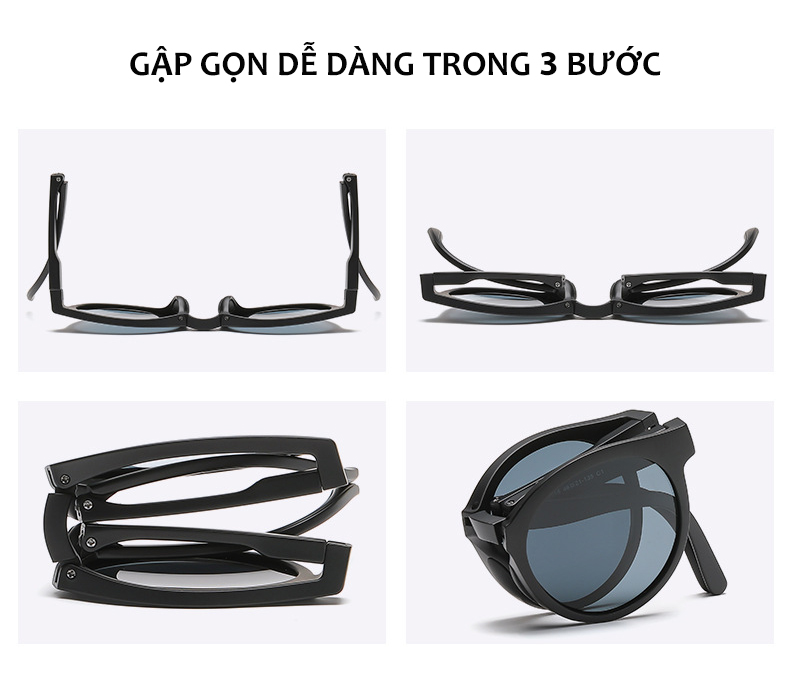 Mô tả Kính Gấp Gọn Phân Cực Mắt Tròn Aoron Cho Bé Thời Trang Bảo Vệ Mắt Chống Tia Cực Tím Chống Bụi Kèm Hộp Tiện Lợi AK141 - 8