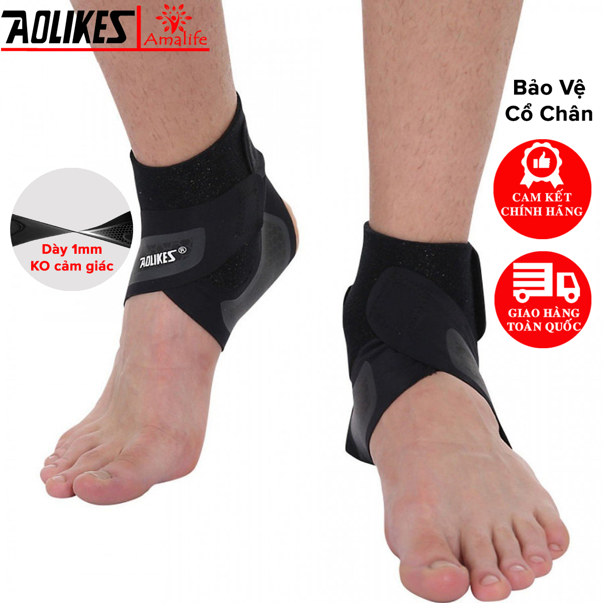 Mô tả Đai Băng Quấn Cổ Chân Aolikes AL7130 Giúp Bảo Vệ Mắt Cá Chân, Cổ Chân Khi Chơi Thể Thao, Tập Gym Đá Bóng Hãng Aolikes - 1