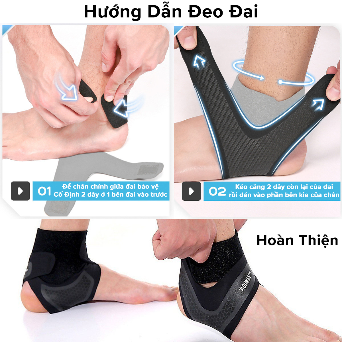 Mô tả Đai Băng Quấn Cổ Chân Aolikes AL7130 Giúp Bảo Vệ Mắt Cá Chân, Cổ Chân Khi Chơi Thể Thao, Tập Gym Đá Bóng Hãng Aolikes - 6