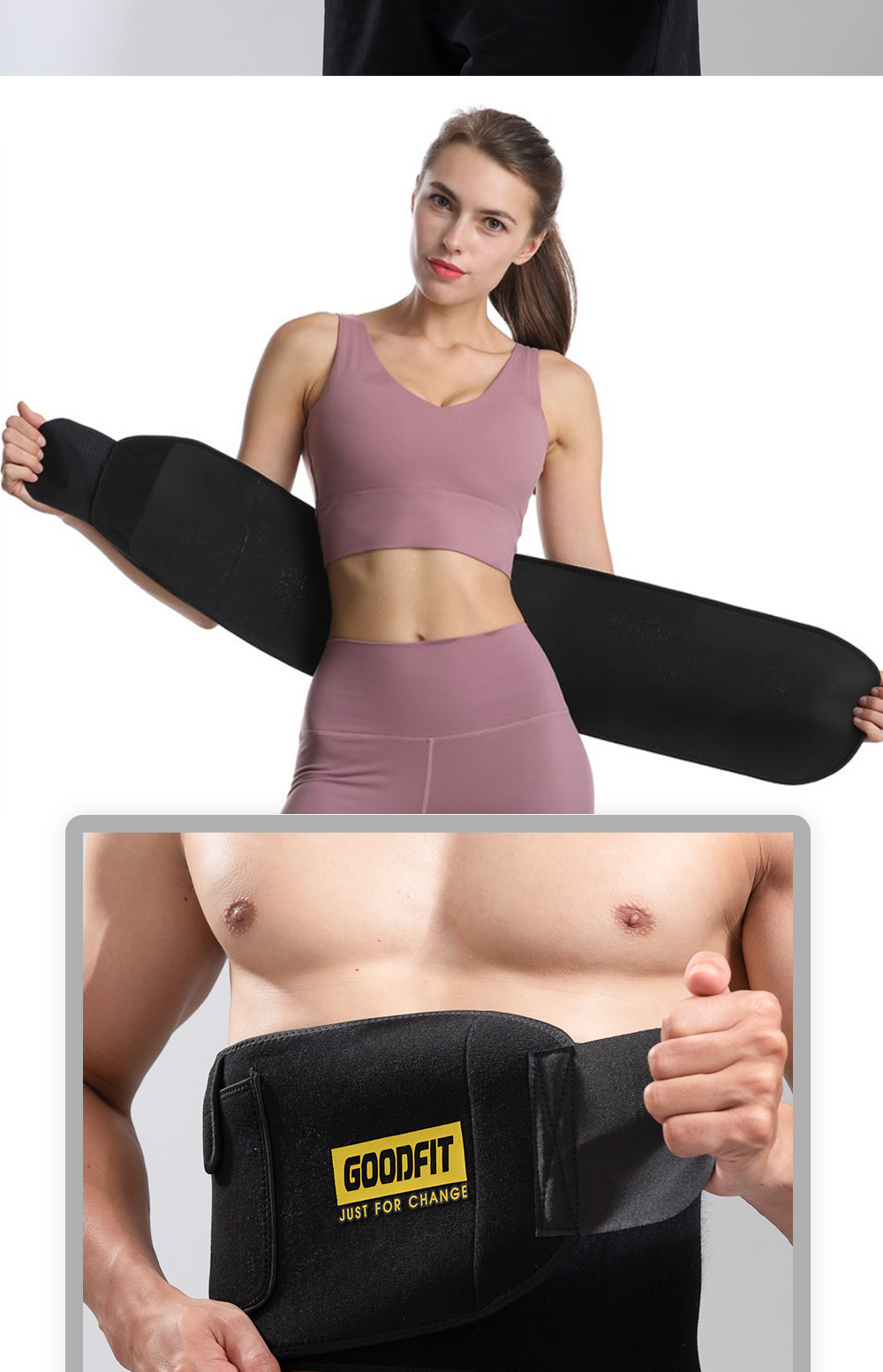 Đai lưng tập gym, đai quấn nóng giảm mỡ bụng chính hãng GoodFit GF724WS ...