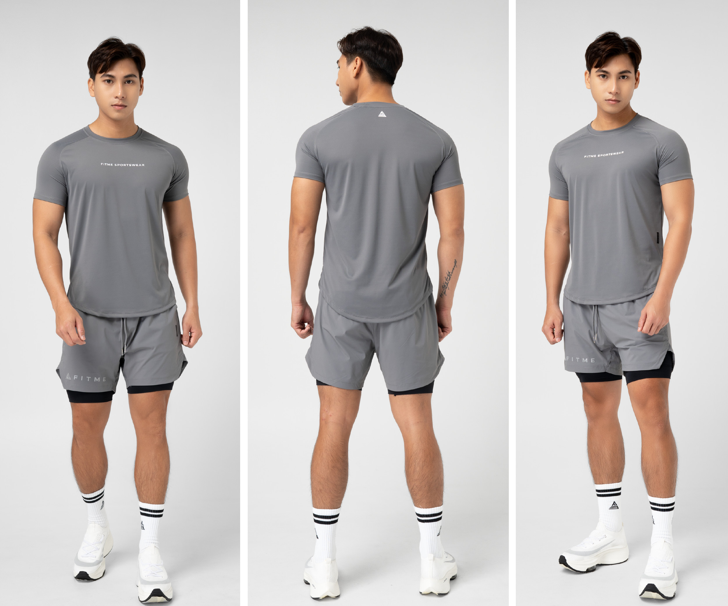 Mô tả Quần đùi thể thao nam 2 lớp Fitme tập gym chạy bộ thun co giãn thoáng khí QN2L03 - 6