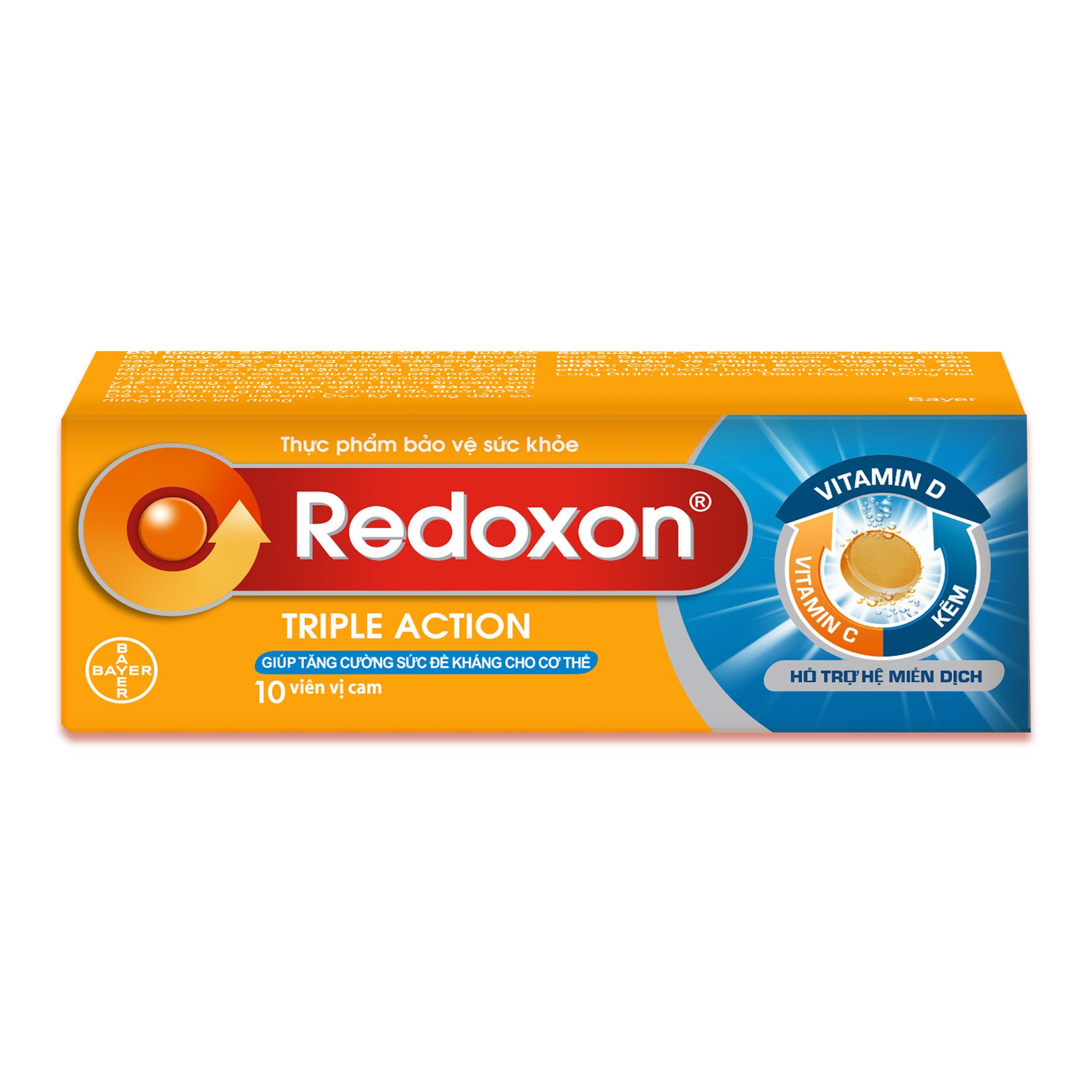 Mô tả Viên sủi bổ sung Vitamin C, D, và Kẽm Redoxon Triple Action 10 viên - 3