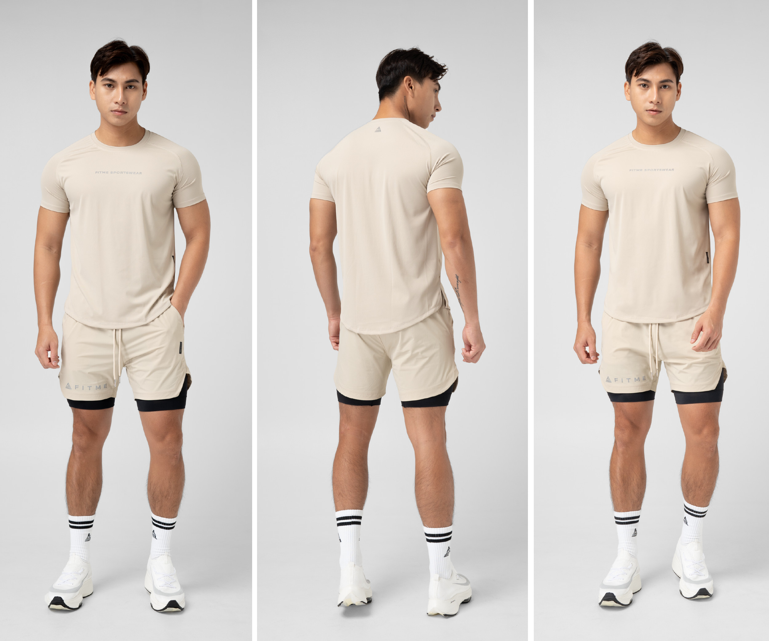 Mô tả Quần đùi thể thao nam 2 lớp Fitme tập gym chạy bộ thun co giãn thoáng khí QN2L03 - 8