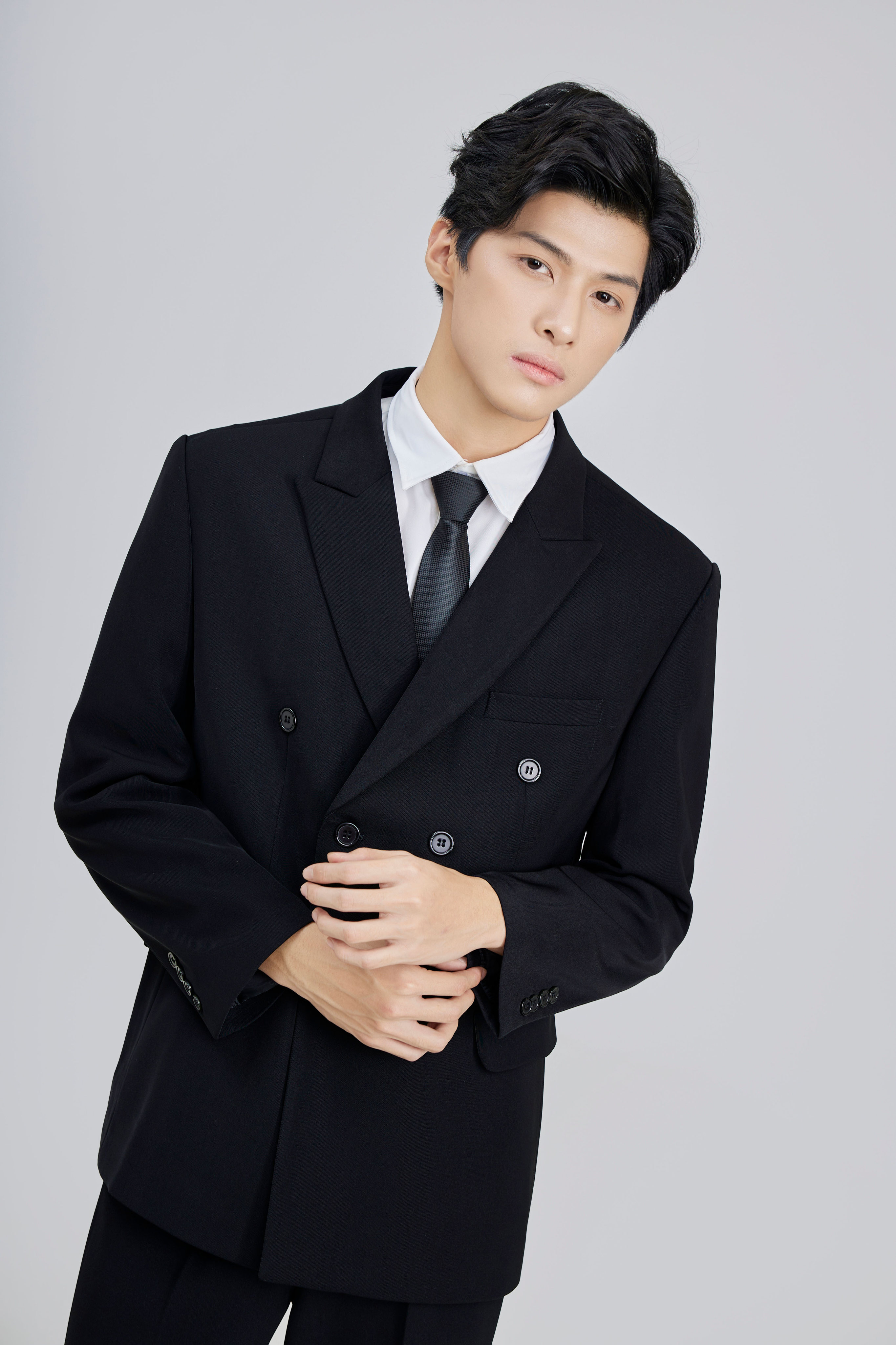 Mô tả Áo Blazer Nam 6 Nút có Đệm Vai Thương Hiệu JBAGY - 4 lớp chất lượng cao - JK0104 - 6