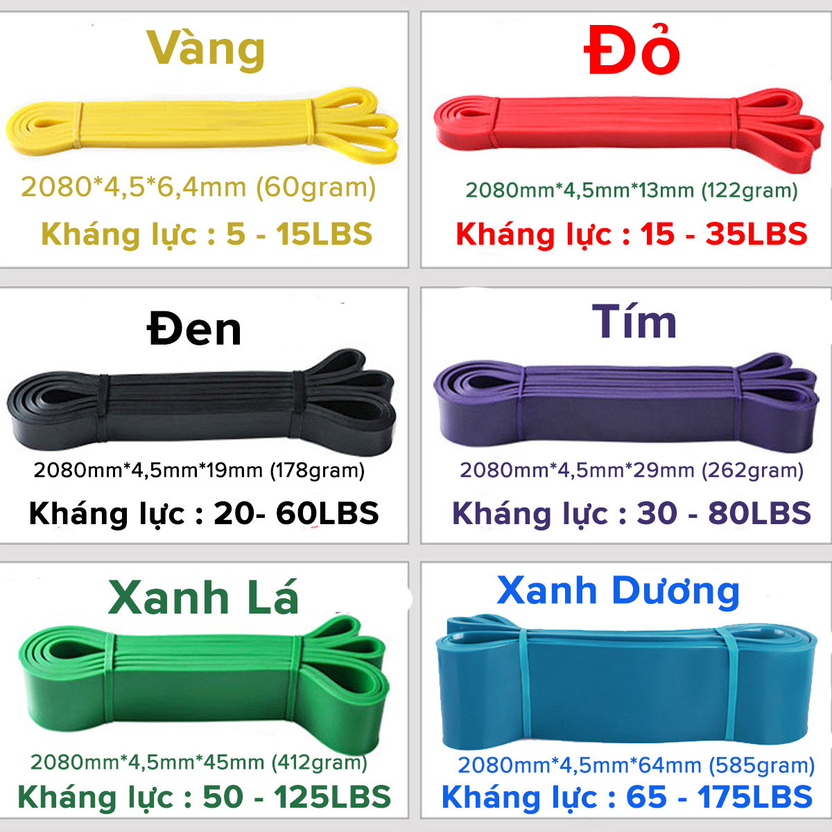 Mô tả Dây Cao Su Kháng Lực Hỗ Trợ Tập Gym Lên Xà, Dây Kháng Lực Tập Toàn Thân Powerband Đa Năng Thể Thao Chính Hãng Amalife - 2