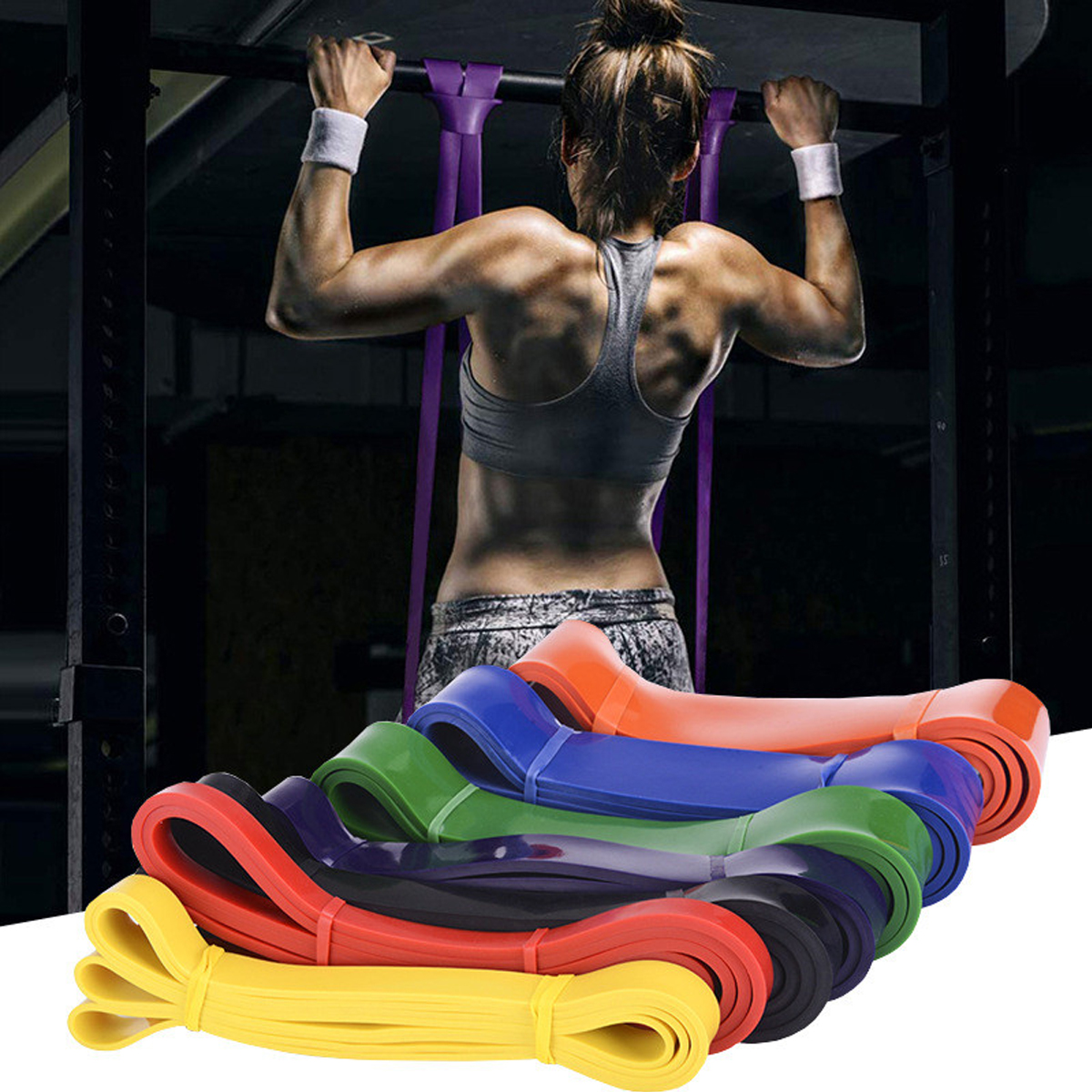 Mô tả Dây Cao Su Kháng Lực Hỗ Trợ Tập Gym Lên Xà, Dây Kháng Lực Tập Toàn Thân Powerband Đa Năng Thể Thao Chính Hãng Amalife - 3