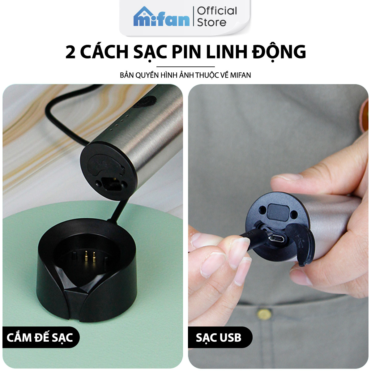 Pin sạc máy đánh bọt Mifan MF1501G