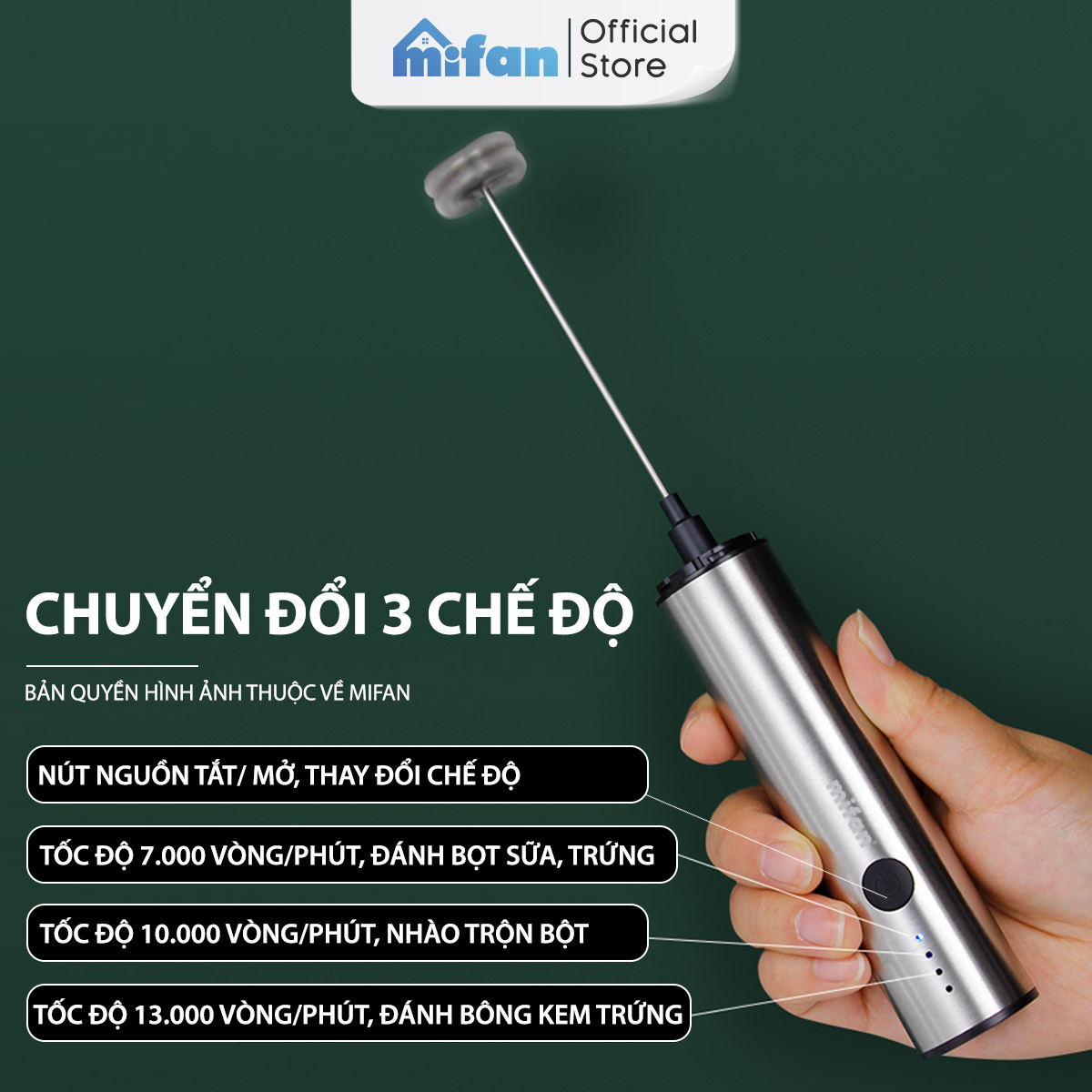 Chất liệu thép không gỉ Mifan MF1501G