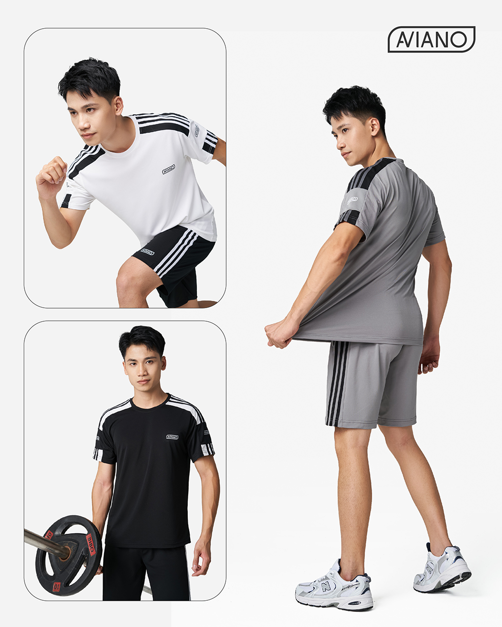 Mô tả Quần Áo Nam Mùa Hè AVIANO Chất Liệu PoLy CoolmaxThoáng Khí, Bộ Quần Áo Nam Cổ Tròn Cộc Tay Thiết Kế Thời Trang Cao Cấp - 6