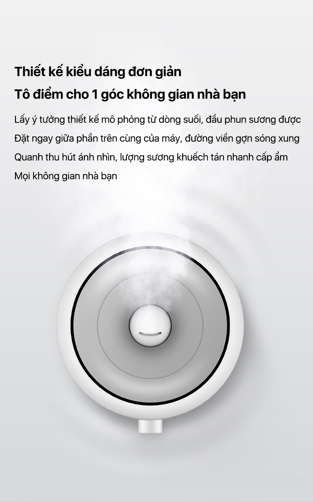 Mô tả Máy phun sương tạo ẩm không khí Deerma F628 dung tích 5L thông minh - Bảo hành 12 tháng - 1