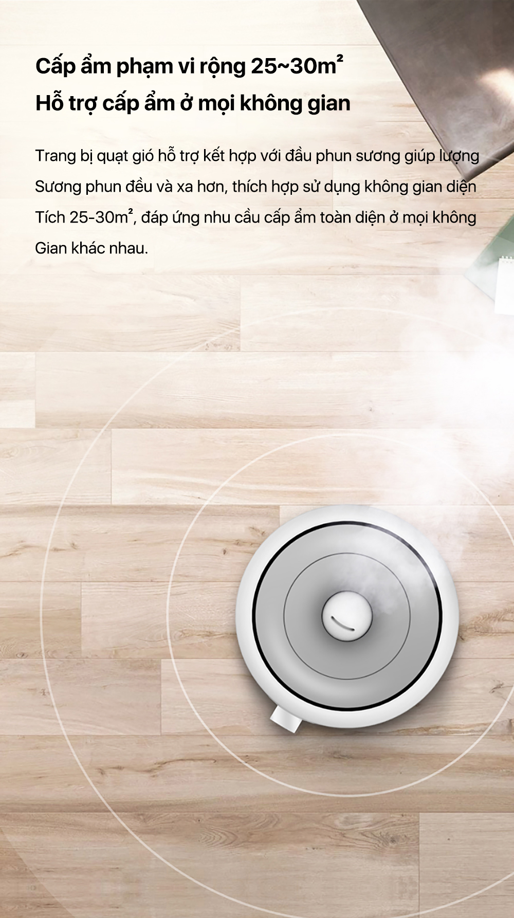Mô tả Máy phun sương tạo ẩm không khí Deerma F628 dung tích 5L thông minh - Bảo hành 12 tháng - 6