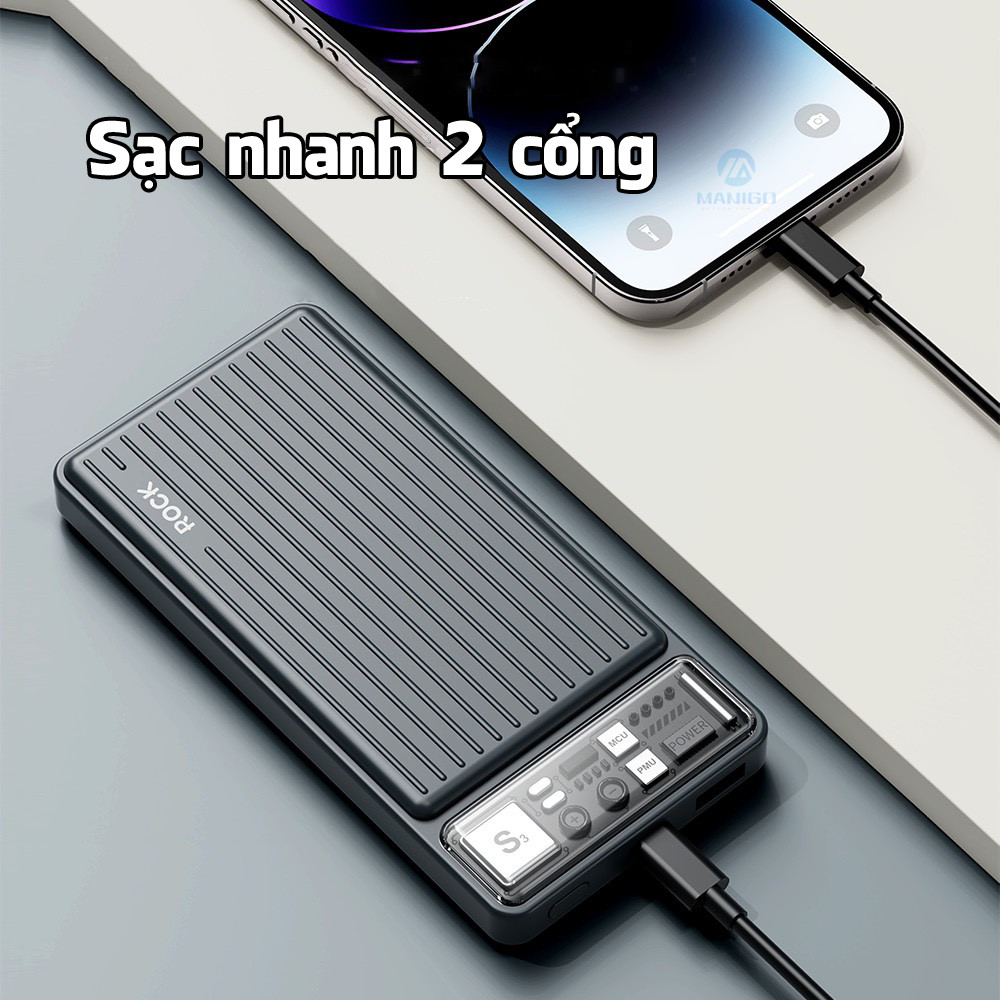 Mô tả Pin Sạc Dự Phòng Dòng Du Lịch Rockspace P91 Sạc Nhanh PD20W 10000mA Hàng chính hãng bảo hành 12 - 6