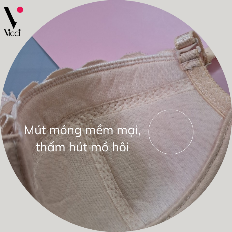Mô tả Áo ngực nữ có gọng, mỏng không đệm Vicci AV.05 - AV.06 ôm ngực - 6