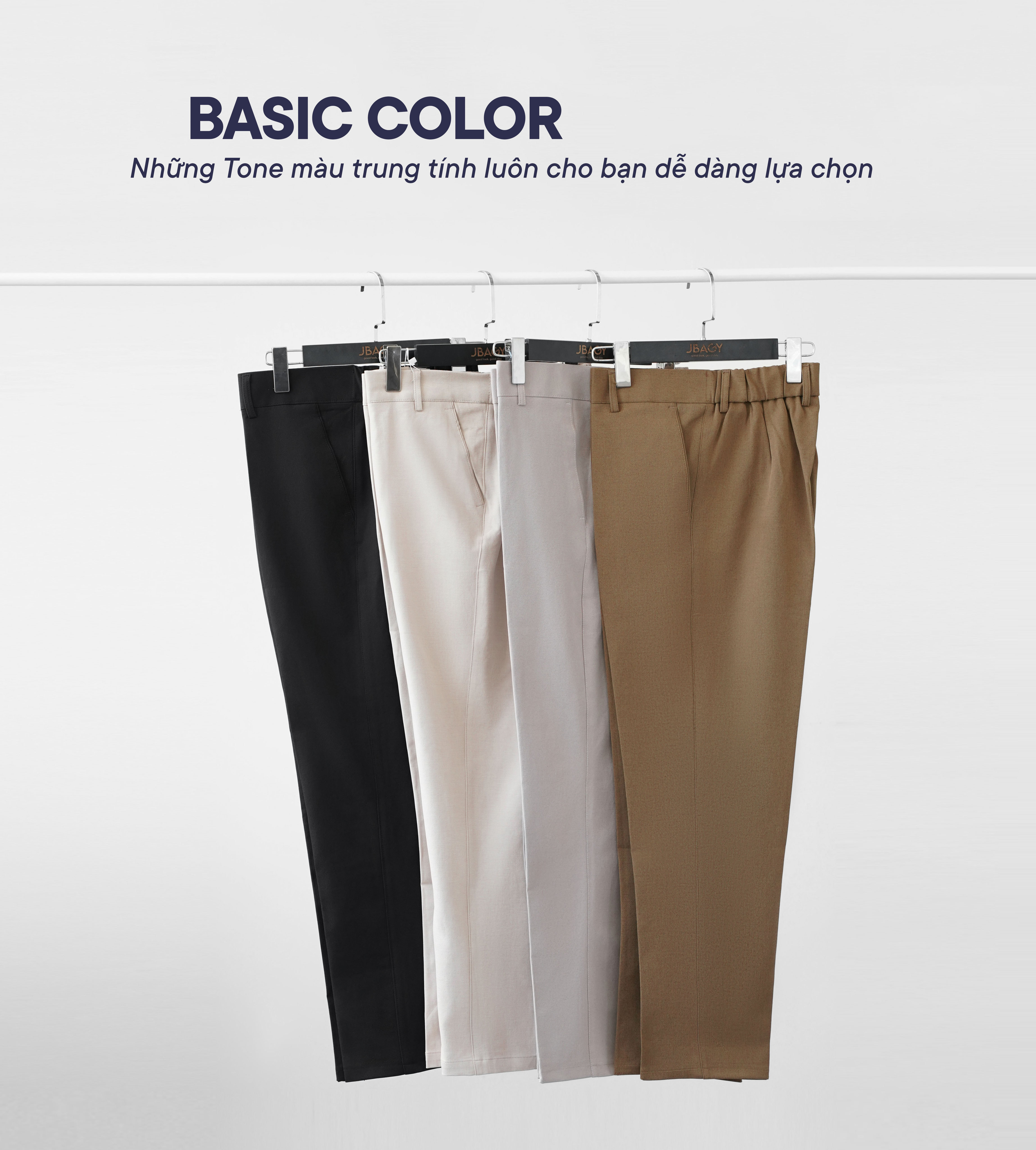 Mô tả Quần kaki nam JBAGY dáng baggy, co giãn cạp chun ẩn tinh tế - JD0103 - 2
