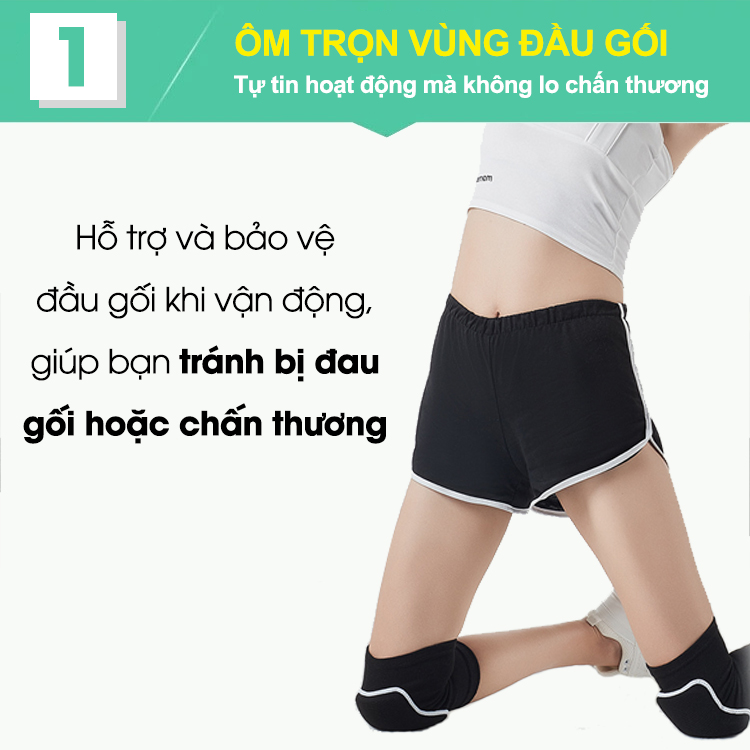 Mô tả Băng Bảo Vệ Đầu Gối MixSport Có Miếng Đệm Đầu Gối Dày Giúp Hạn Chế Chấn Thương Lên Khớp Gối DBG06 - 1