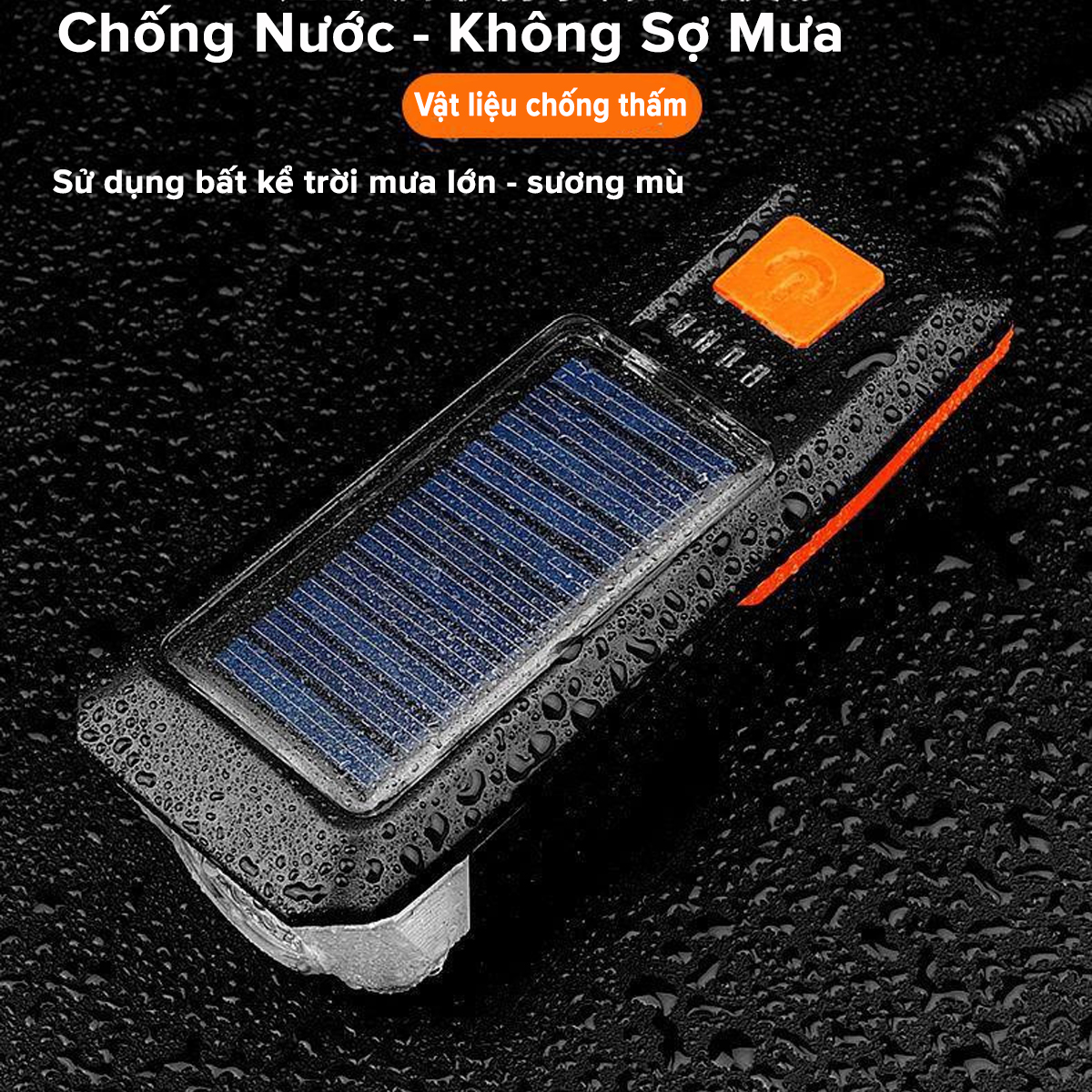 Mô tả Đèn Xe Đạp Sạc Năng Lượng Mặt Trời Cổng USB Đèn Còi Xe Đạp Chuông 5 Âm Thanh 3 Chế Độ Sáng Chính Hãng Amalife - 3