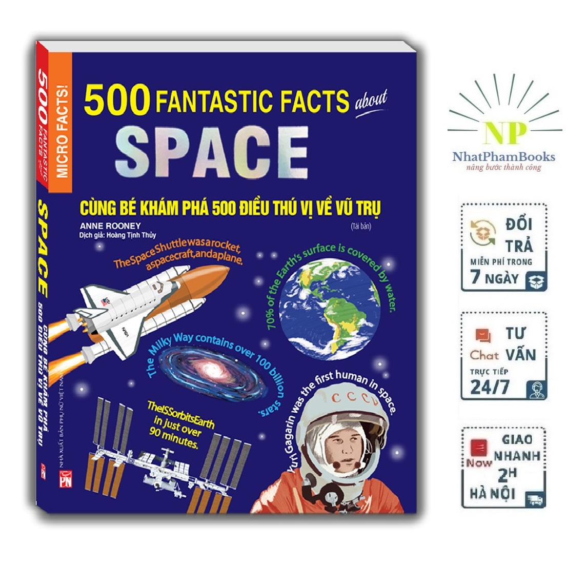Mô tả Sách - Micro Facts! Cùng Bé Khám Phá 500 Điều Thú Vị Về Vũ Trụ Tặng Kèm Bookmark - 1
