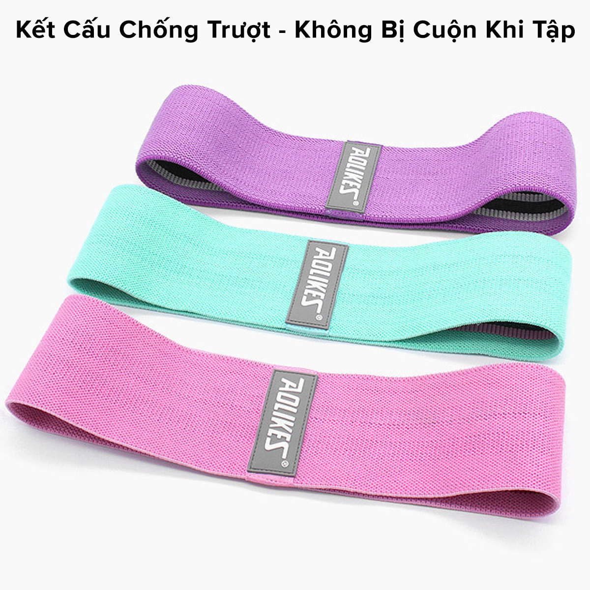 Mô tả Dây Kháng Lực Tập Mông Trái Đào Mini Band Chính Hãng Aolikes AL3604 Dây Đàn Hồi Tập Chân, Đùi, Mông miniBand Không Xoắn - 3