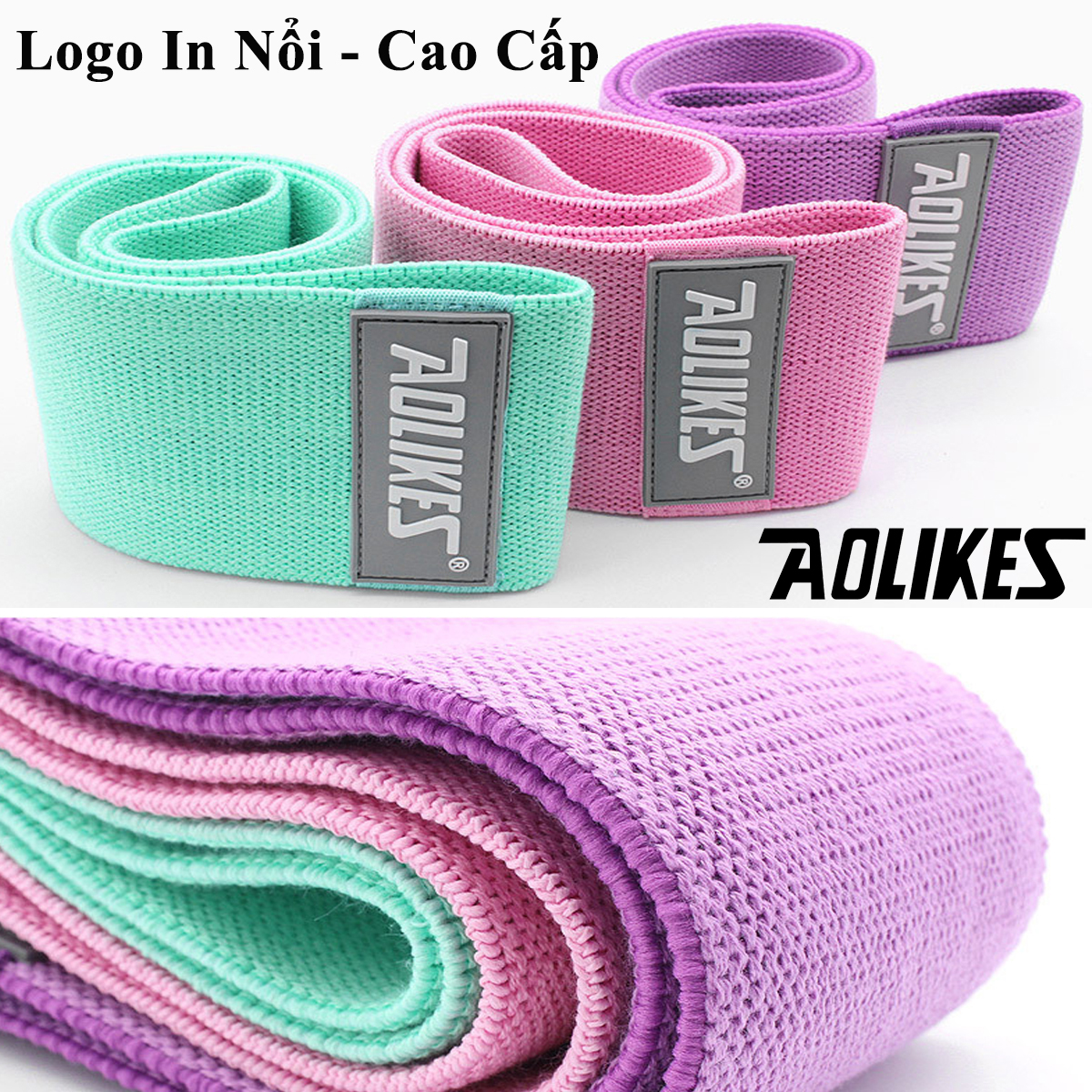 Mô tả Dây Kháng Lực Tập Mông Trái Đào Mini Band Chính Hãng Aolikes AL3604 Dây Đàn Hồi Tập Chân, Đùi, Mông miniBand Không Xoắn - 7