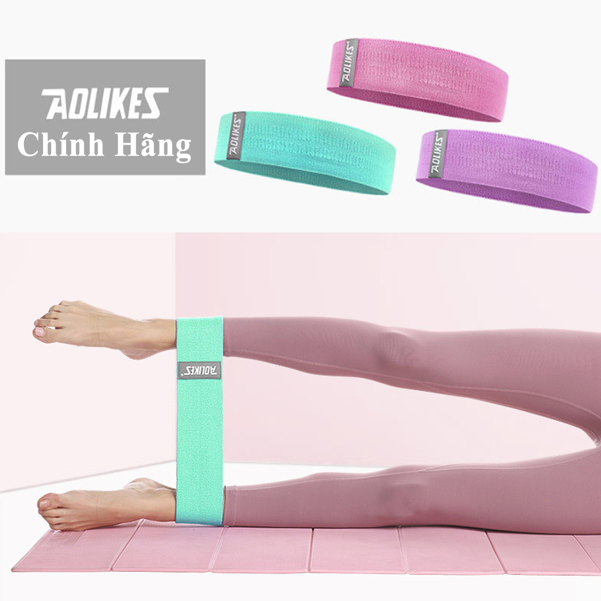 Mô tả Dây Kháng Lực Tập Mông Trái Đào Mini Band Chính Hãng Aolikes AL3604 Dây Đàn Hồi Tập Chân, Đùi, Mông miniBand Không Xoắn - 8