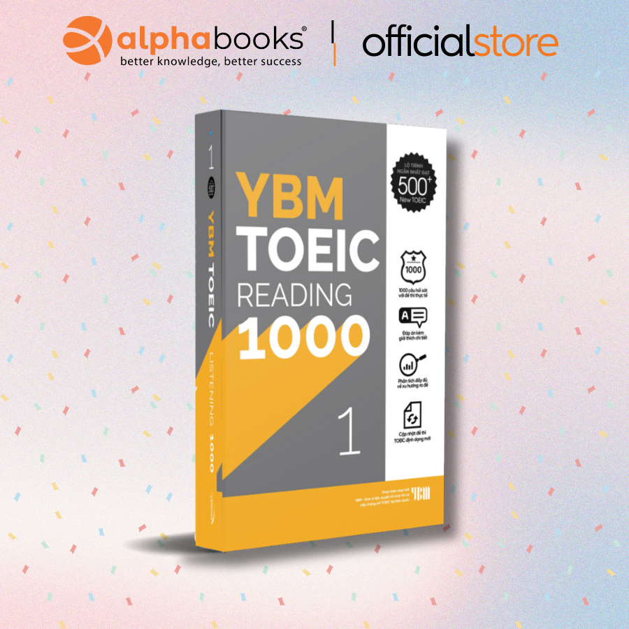 Mô tả Sách > Combo YBM TOEIC 1000 (Trọn Bộ 4 Cuốn) - Chinh Phục Lộ Trình Toeic 500+ Đến 700+ (Alpha Books) - 2