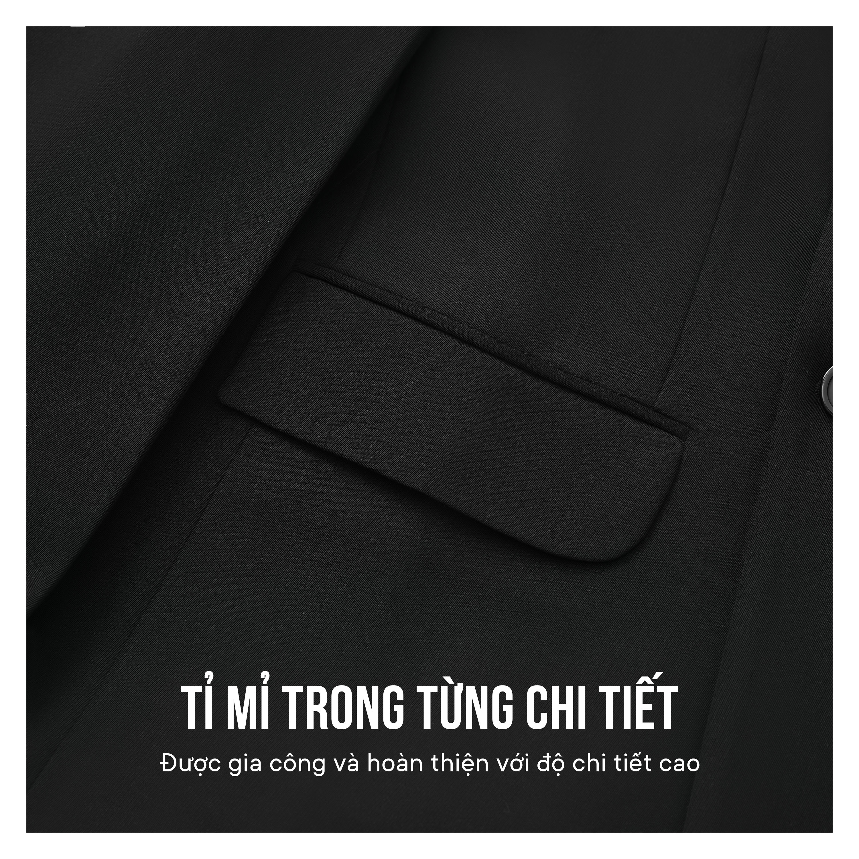 Mô tả Áo Blazer Nam 6 Nút có Đệm Vai Thương Hiệu JBAGY - 4 lớp chất lượng cao - JK0104 - 3