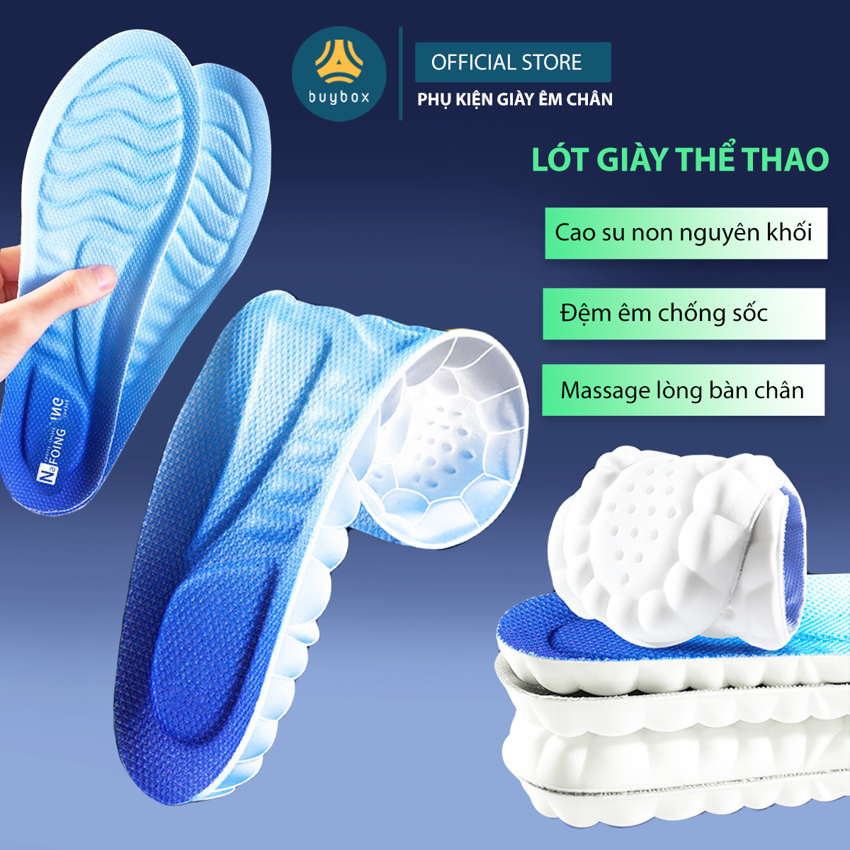 Mô tả Lót Giày Thể Thao Nam Nữ, Đế Lót Giày Cao Cấp - buybox - BBPK364 - 1