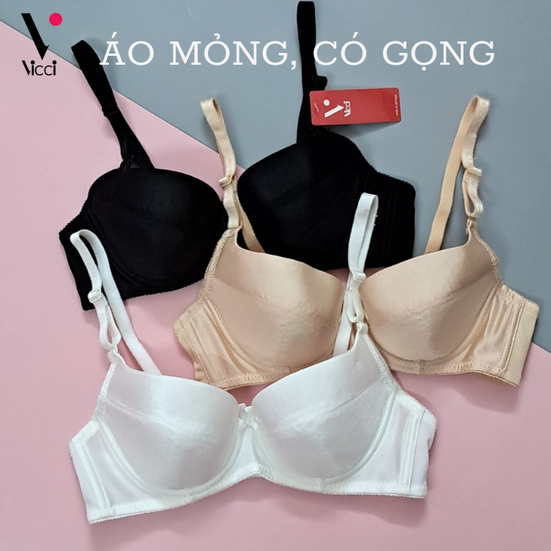 Mô tả Áo ngực nữ có gọng, mỏng không đệm Vicci AV.05 - AV.06 ôm ngực - 4